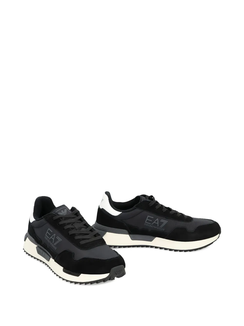 Ea7 Emporio Armani logo-detail lace-up sneakers Black