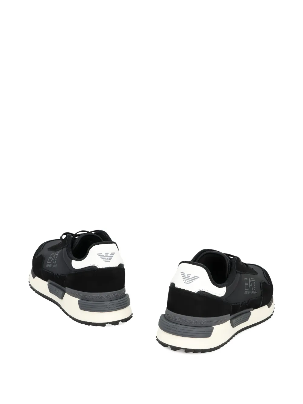 Ea7 Emporio Armani logo-detail lace-up sneakers Black
