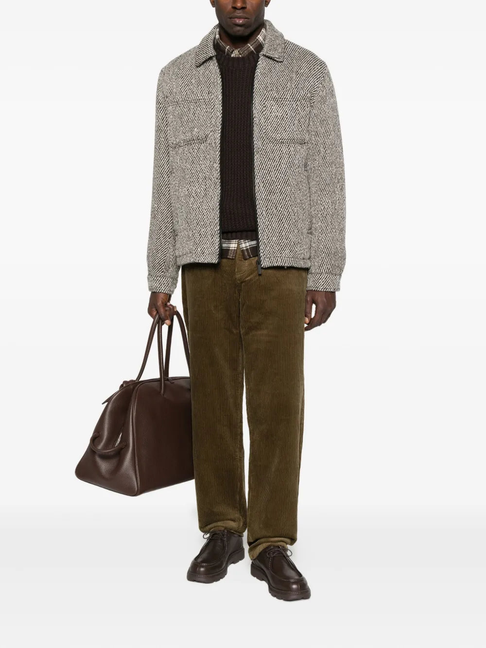 Les Deux Zip-front Jacket In Gray