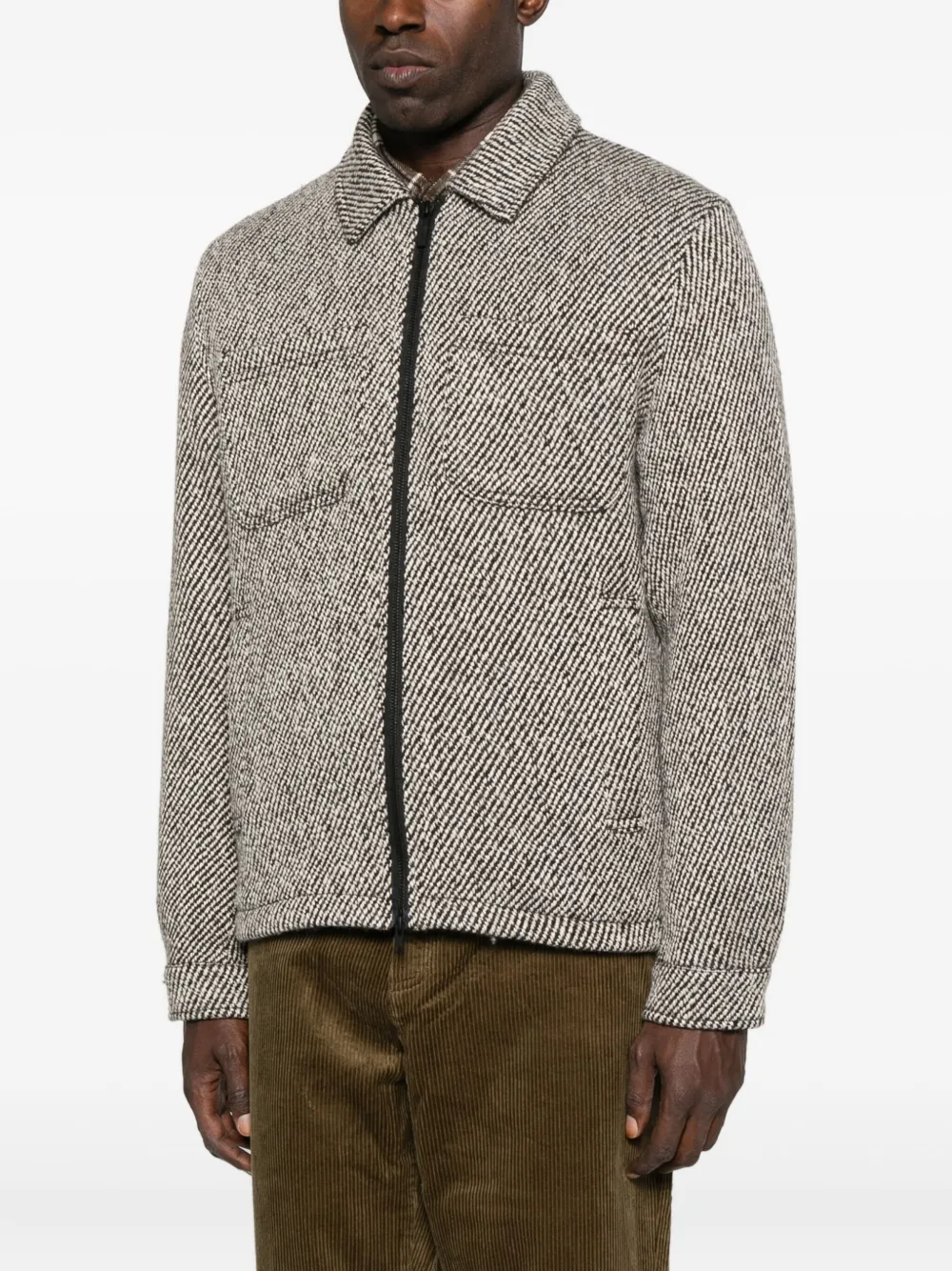 Les Deux Zip-front Jacket In Gray