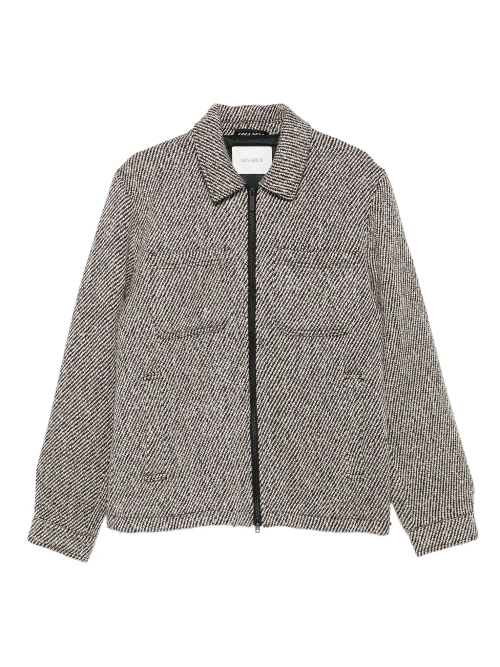 Les Deux Zip-front Jacket In Gray