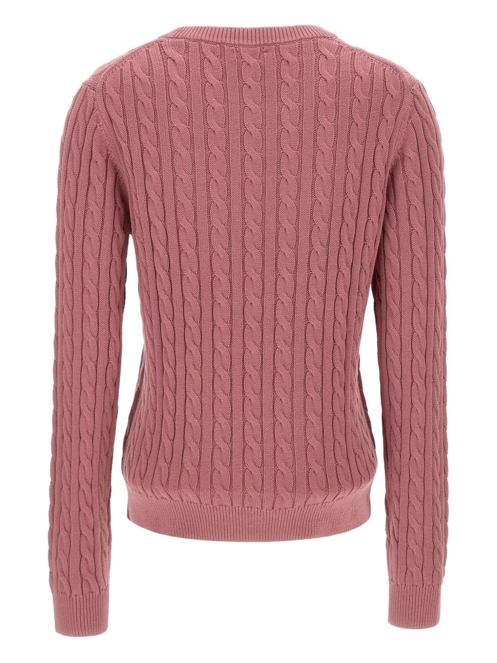 Sun 68 Cable-knit Embroidered Sweater In Pink