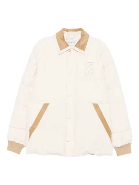 Drôle De Monsieur corduroy-trim embroidered jacket