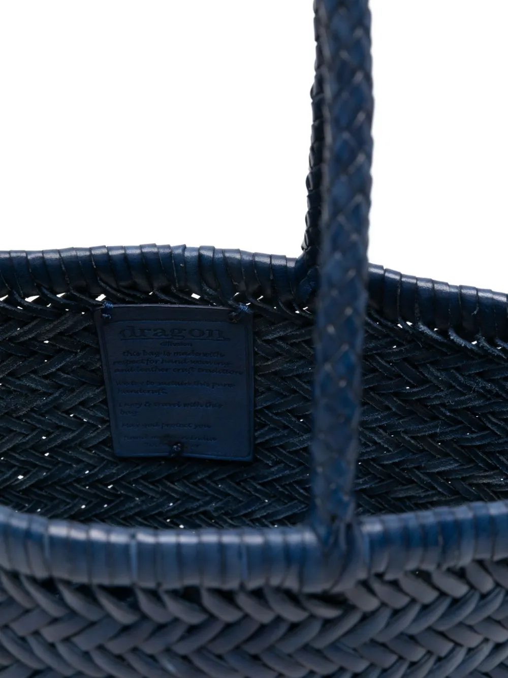 Dragon Diffusion Bamboo Triple Jump Design Basket Bag In Blue