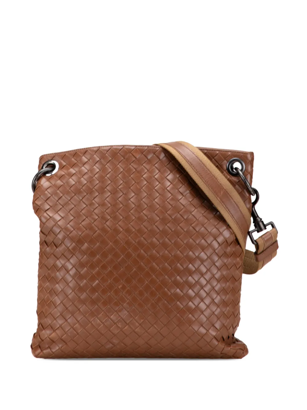 Bottega Veneta Pre-Owned 2007 Leather Intrecciato crossbody bag | Brown | Image 1
