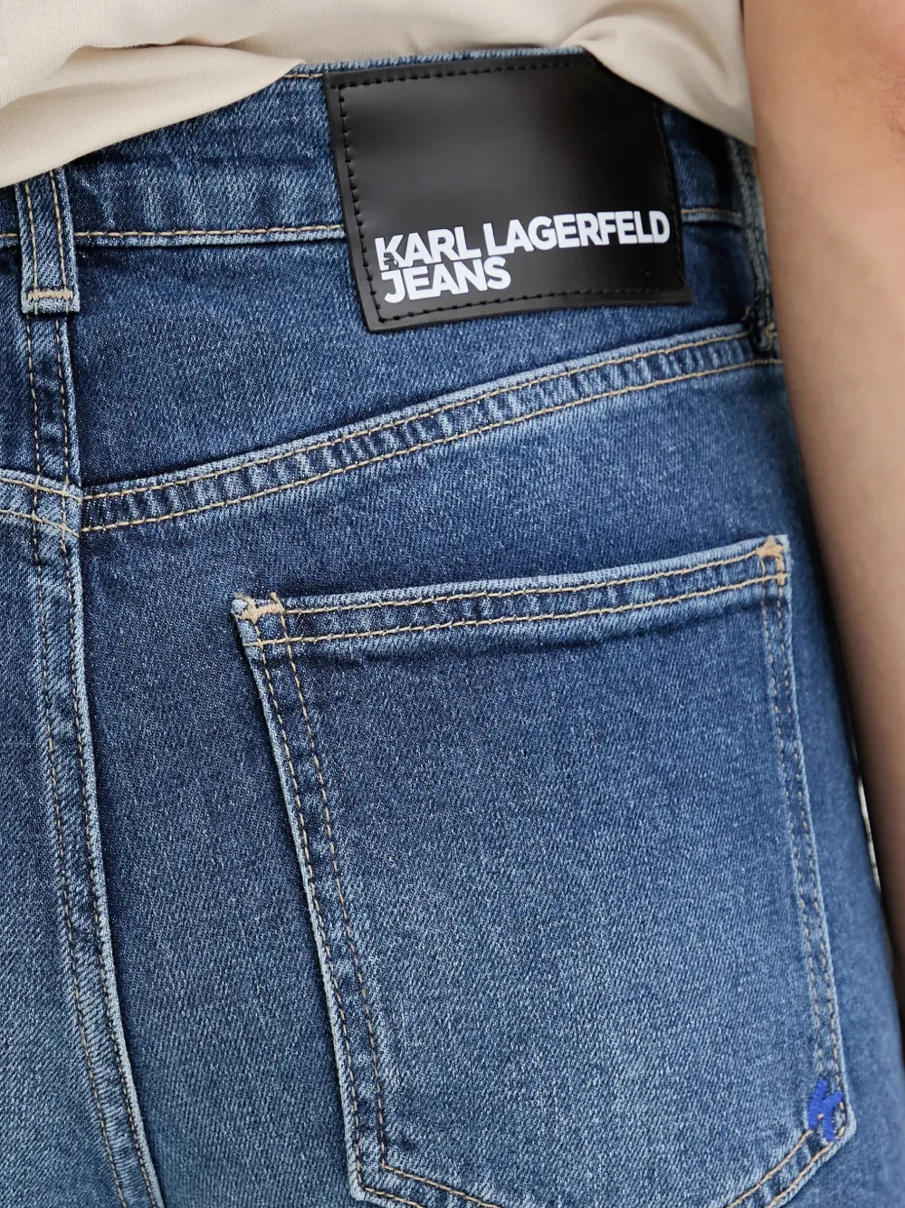 Karl Lagerfeld Jeans met vijf zakken Blauw