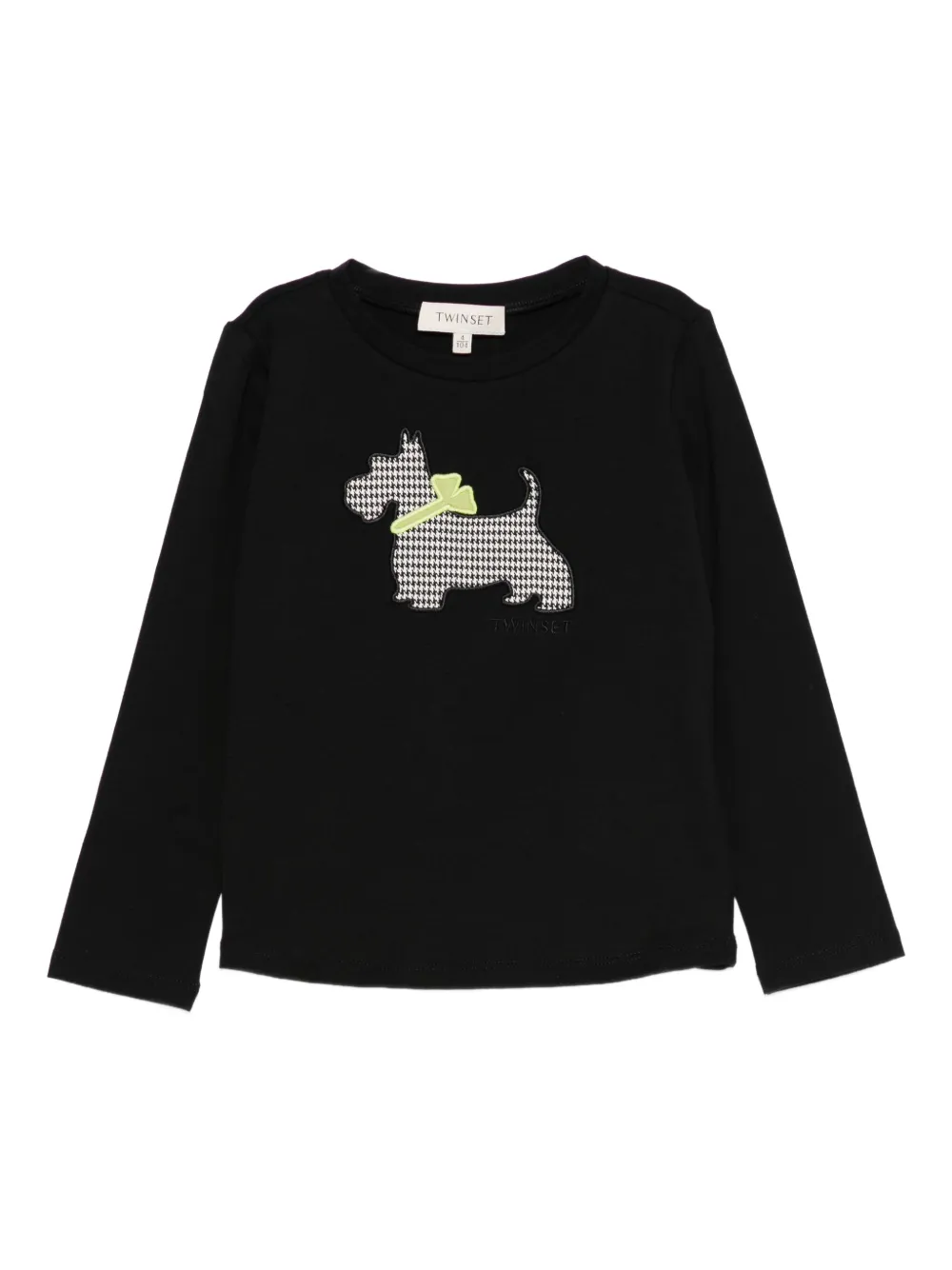 TWINSET Kids توب كلب بكاروهات مكسورة | أسود | Image 1