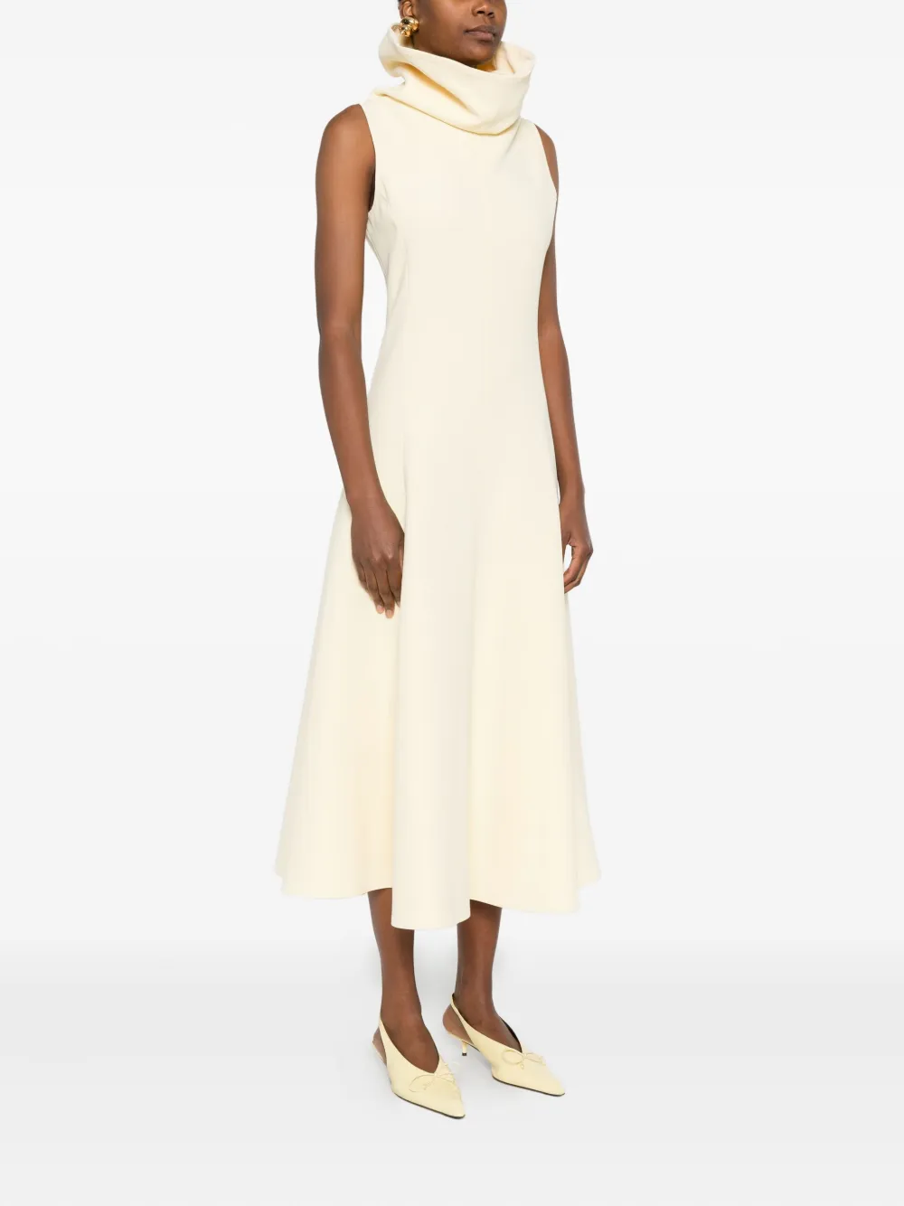 Jacquemus Mouwloze midi-jurk Geel