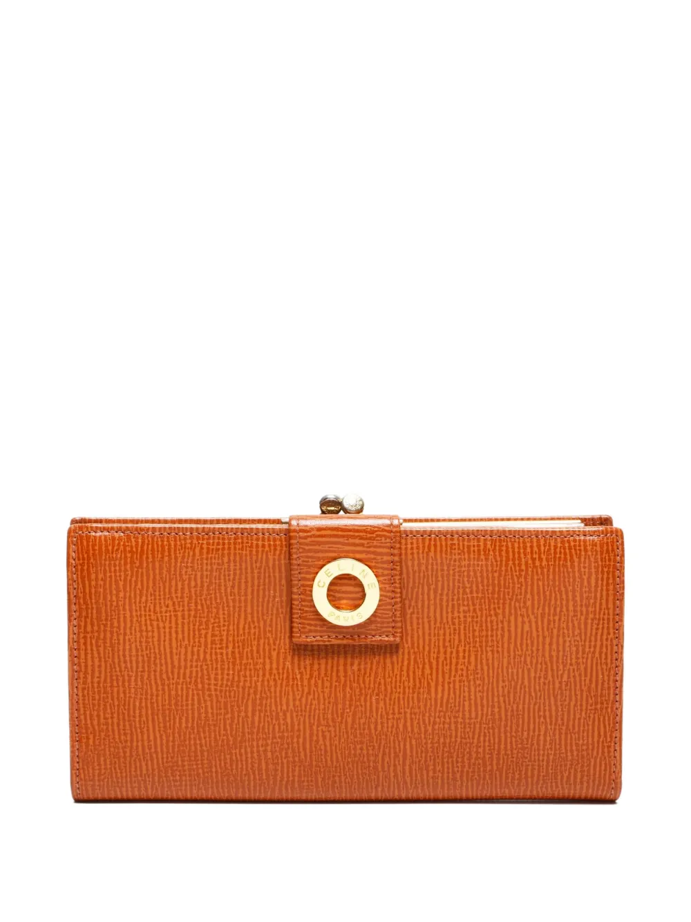 Celine Pre-Owned 1990-2000 leather logo-plaque wallet | Brown | Image 1
