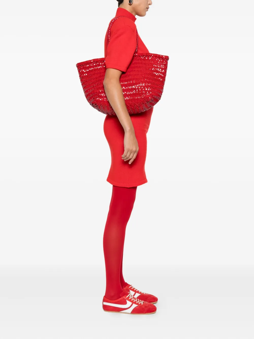 DRAGON DIFFUSION Triple Jump leather tote bag - Rood