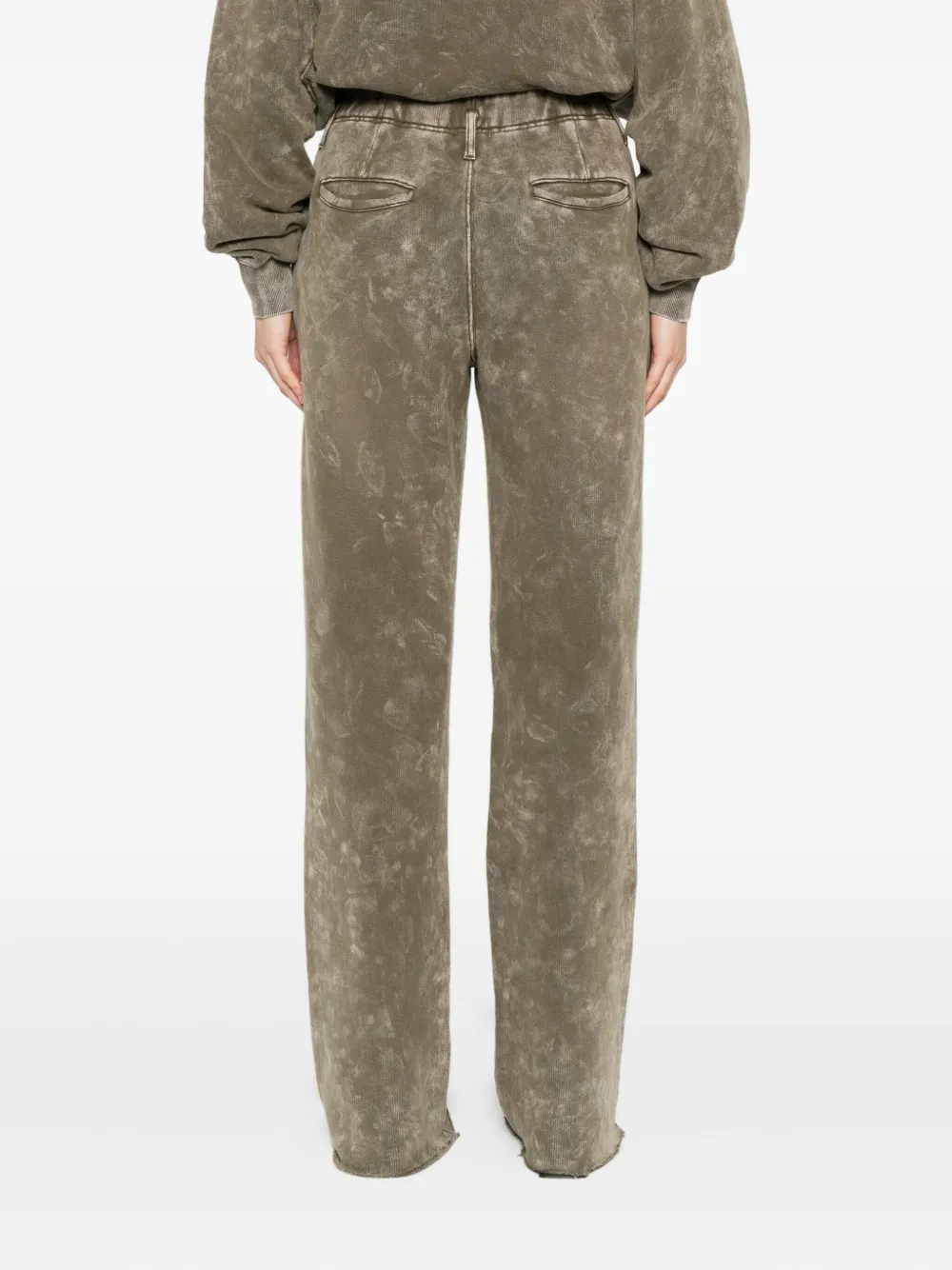 R13 Acid-wash Trousers In Green