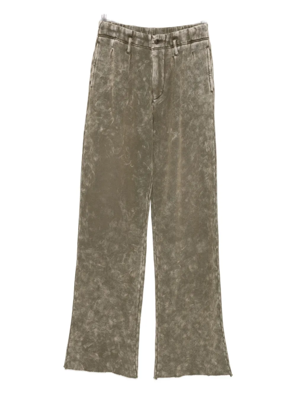R13 Acid-wash Trousers In Green
