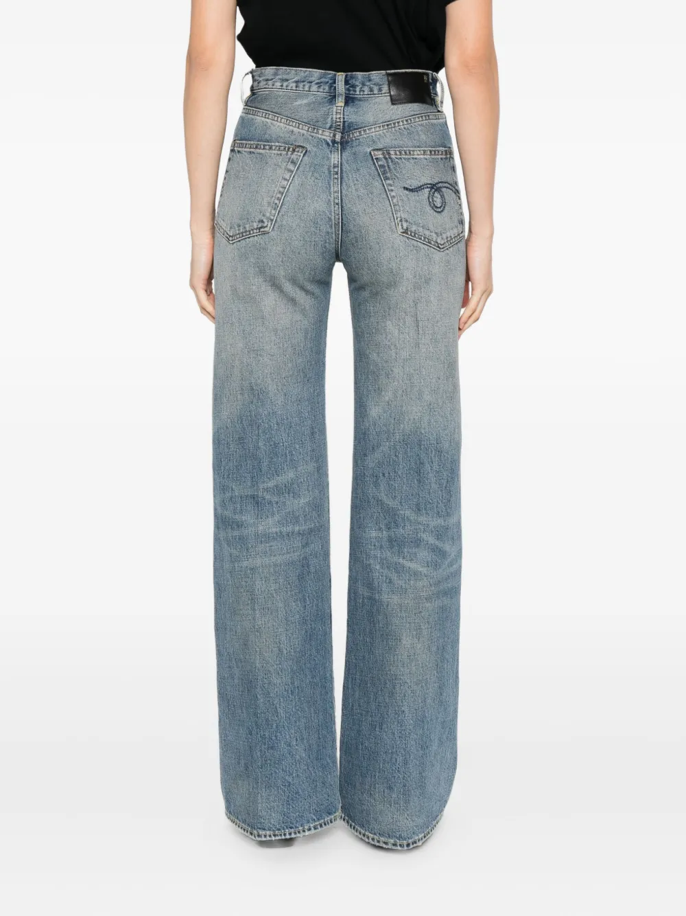 R13 Washed Jeans In Blue