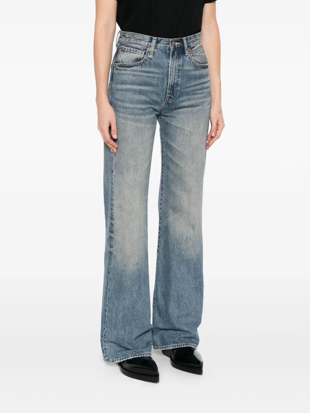R13 Washed Jeans In Blue