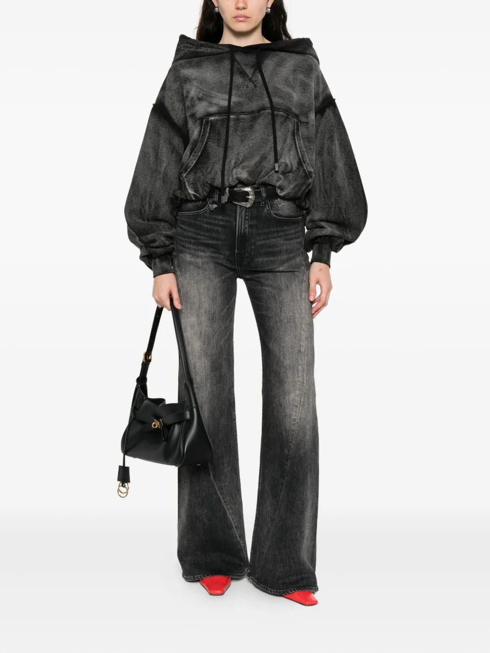 R13 panelled jeans - Zwart
