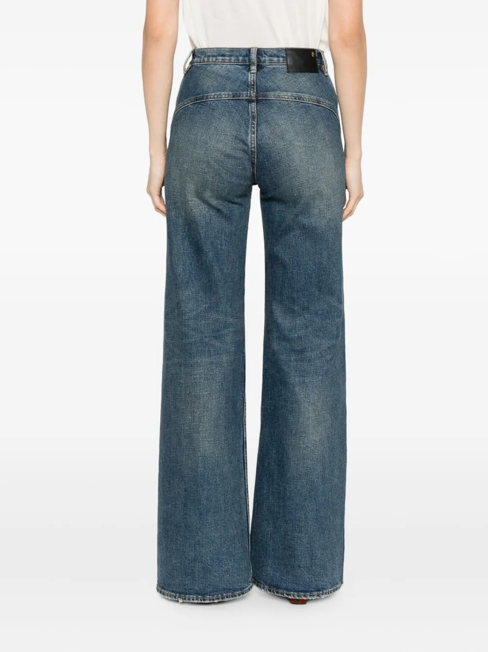 R13 Panelled Jeans In Blue
