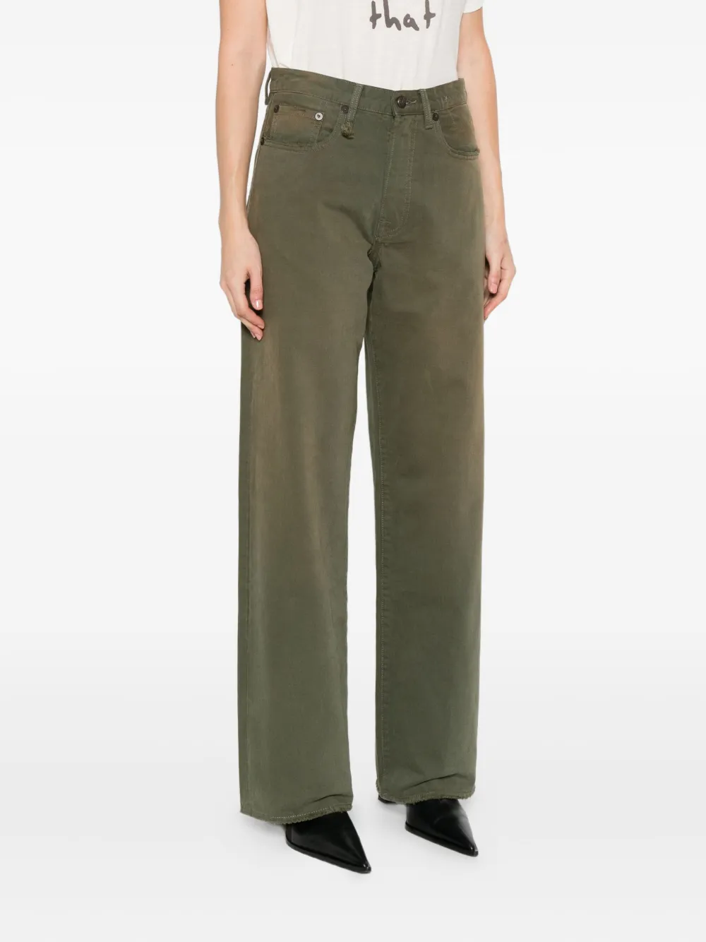 R13 Five-pocket Jeans In Green