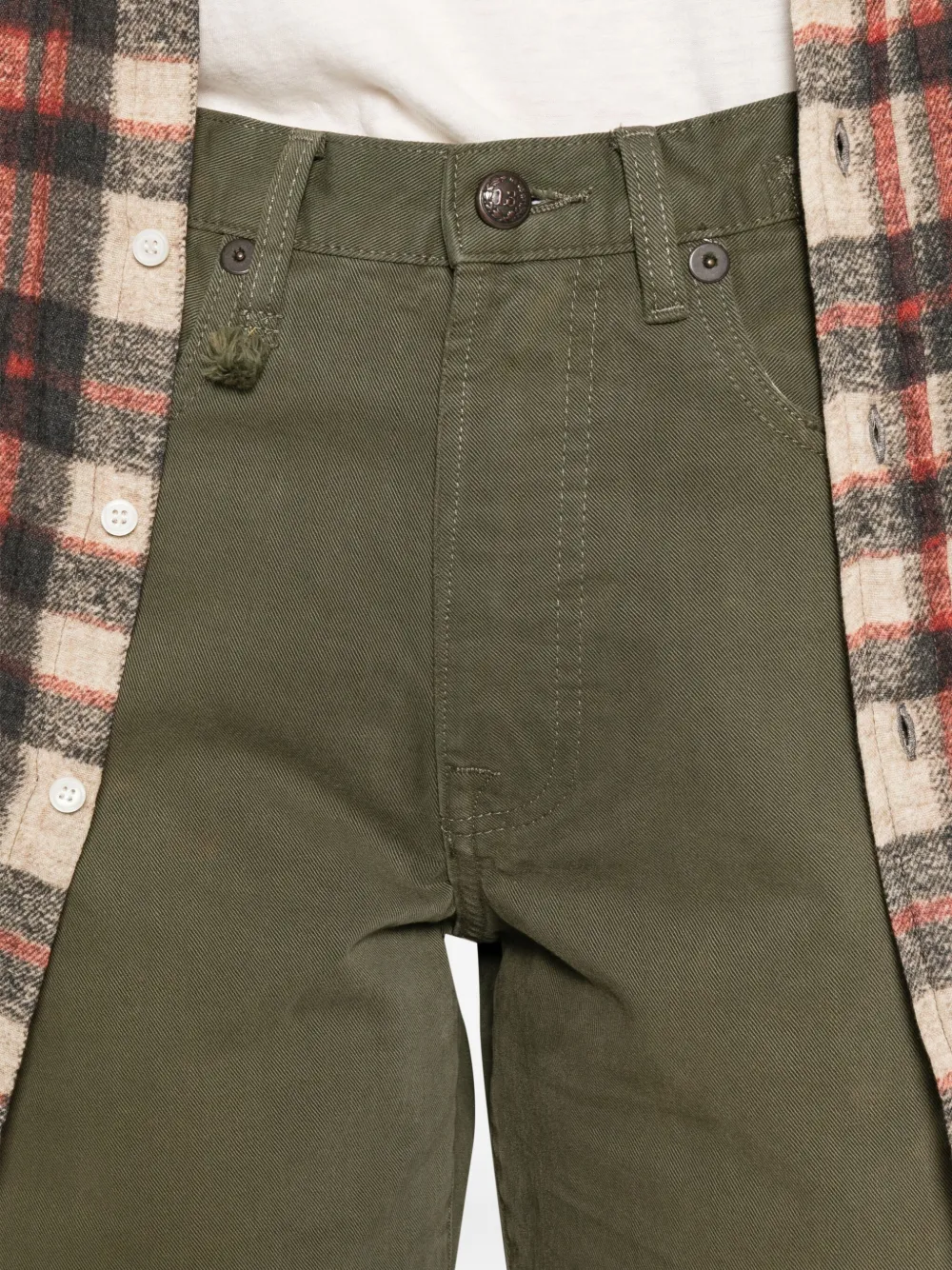 R13 Jeans met vijf zakken Groen