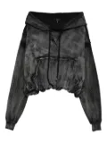 R13 washed-effect hoodie - Black