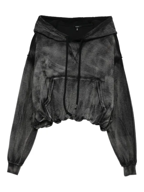 R13 washed-effect hoodie