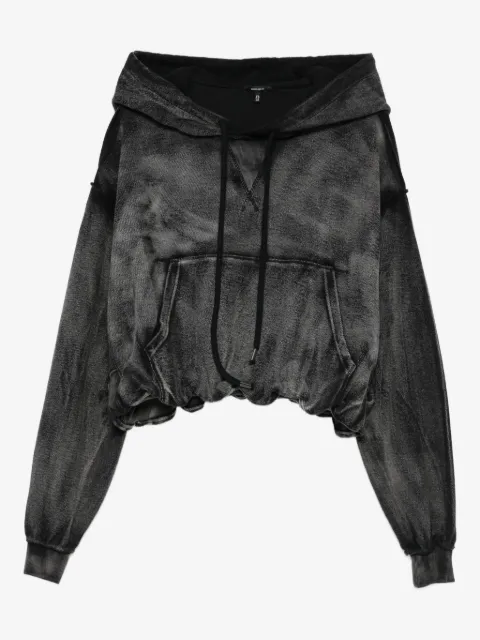R13 washed-effect hoodie