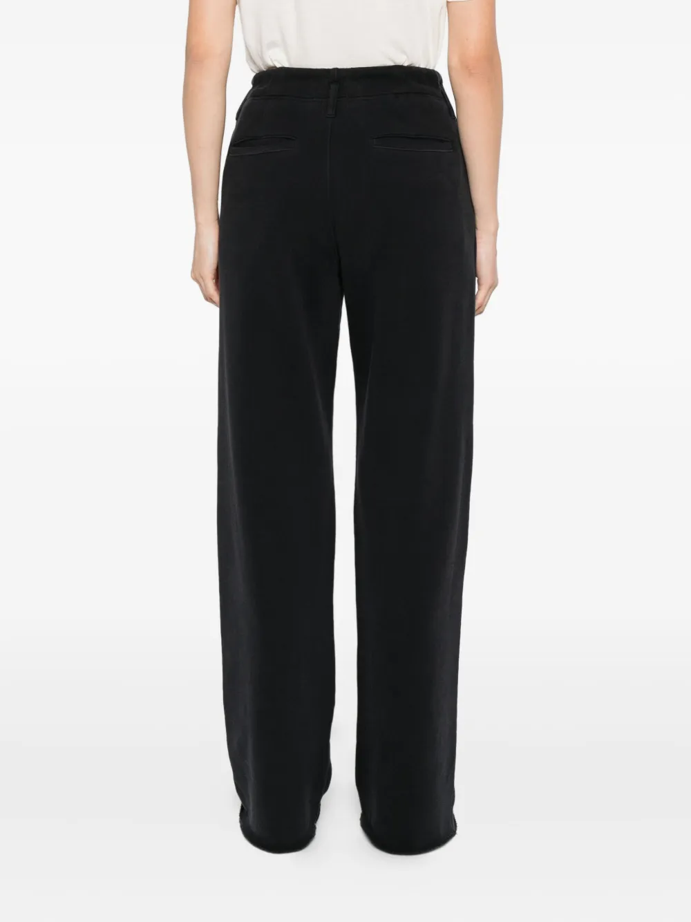 R13 Pleated Frayed Trousers In Black