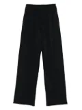 R13 pleated frayed trousers - Black