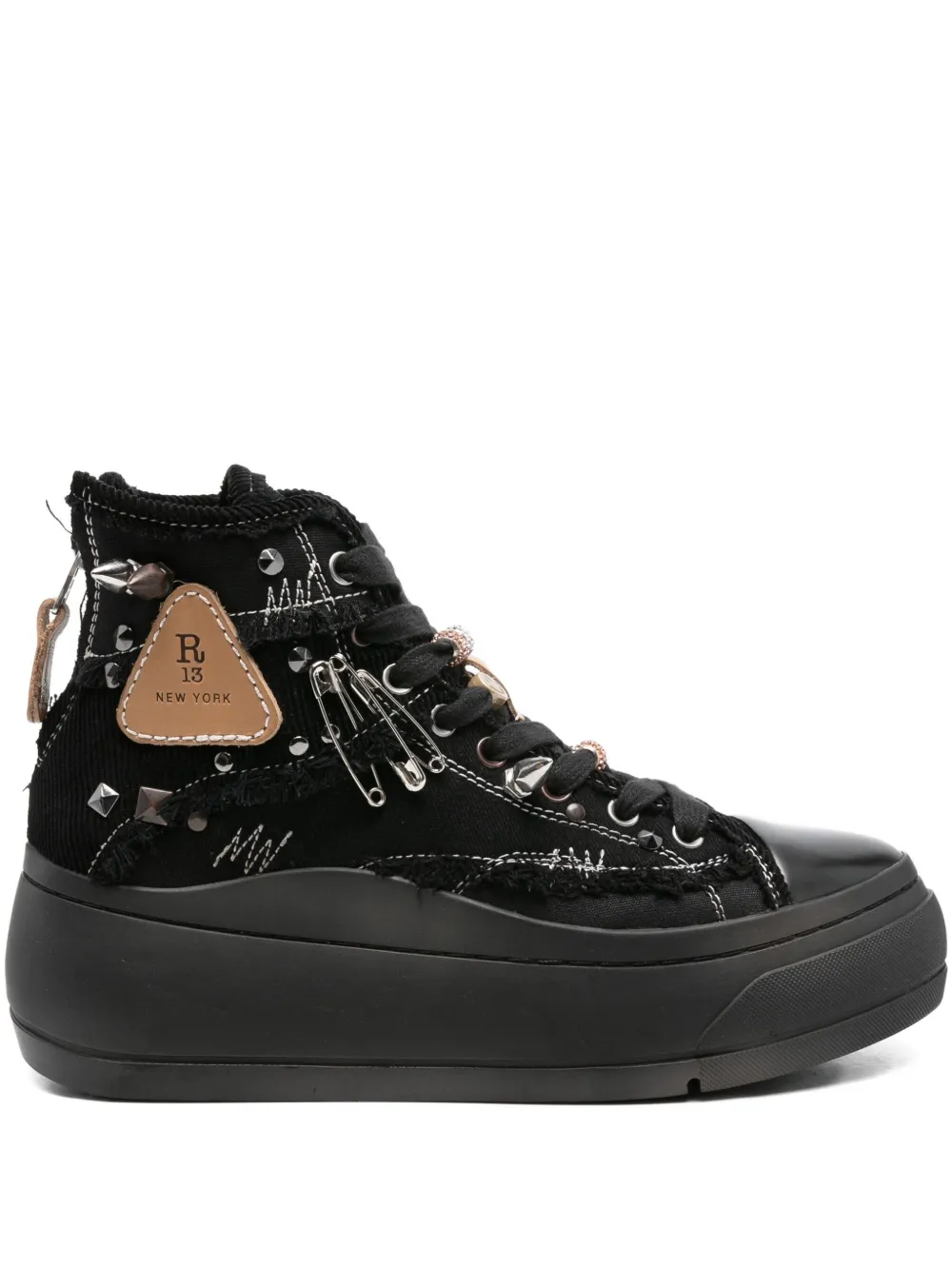 R13 Kurt platform sneakers Black