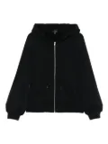 R13 balloon-sleeve zip-up hoodie - Black