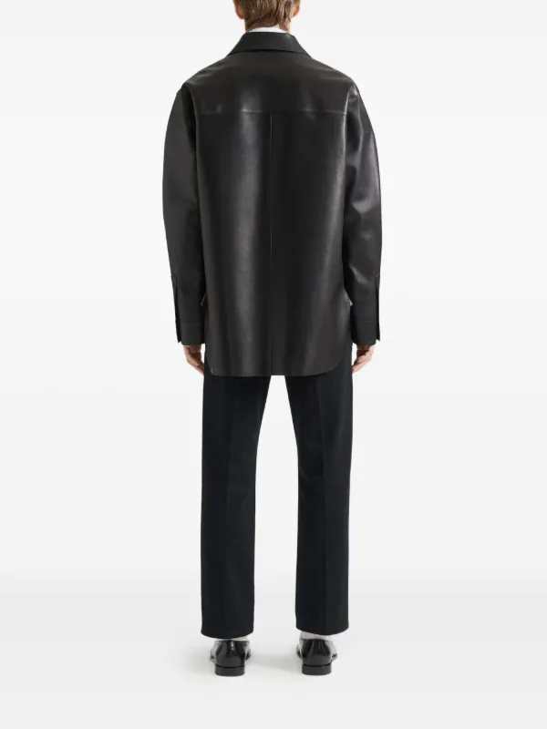 Givenchy レザーシャツジャケット | ブラック | FARFETCH JP