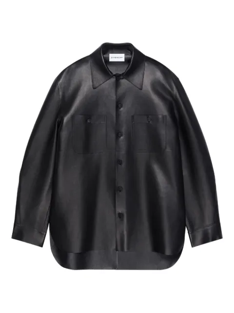 Givenchy leather shirt jacket