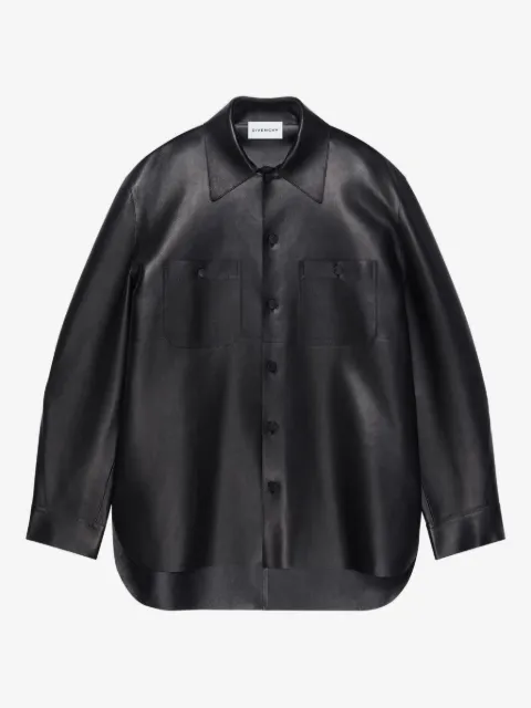 Givenchy leather shirt jacket