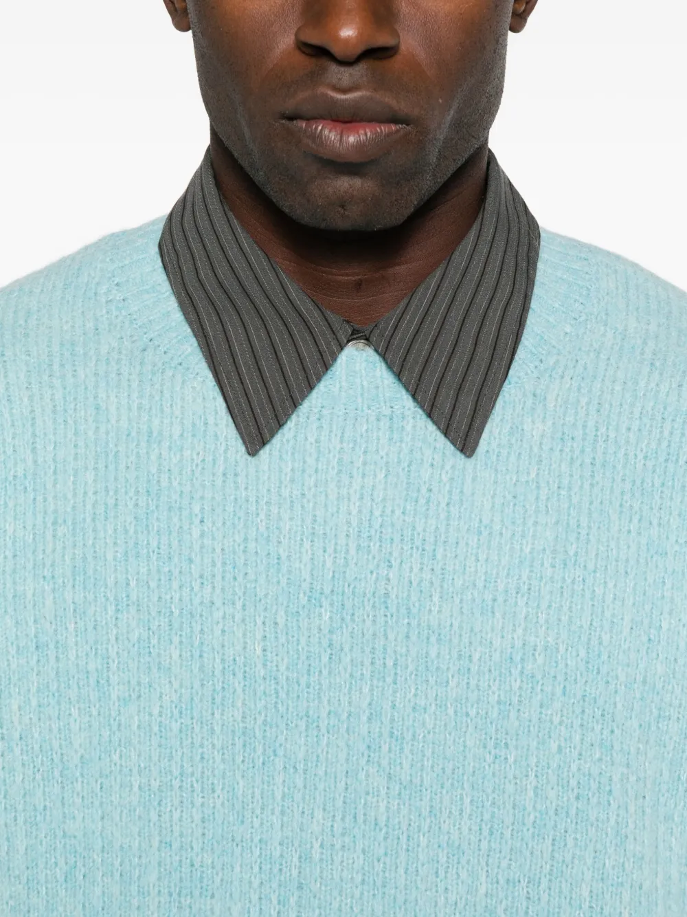 Sunflower Ribgebreide wollen trui Blauw