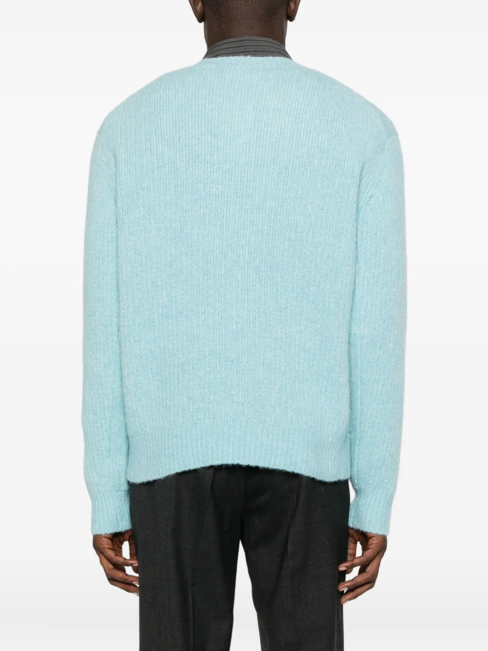 Sunflower Ribgebreide wollen trui Blauw