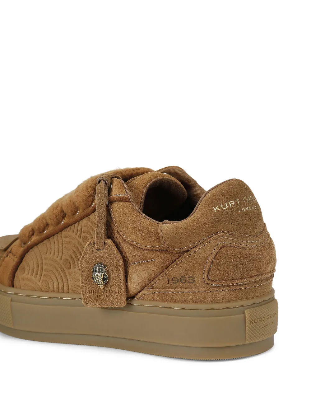 Kurt Geiger London Southbank Tag gewatteerde sneakers met adelaarshoofd - Bruin
