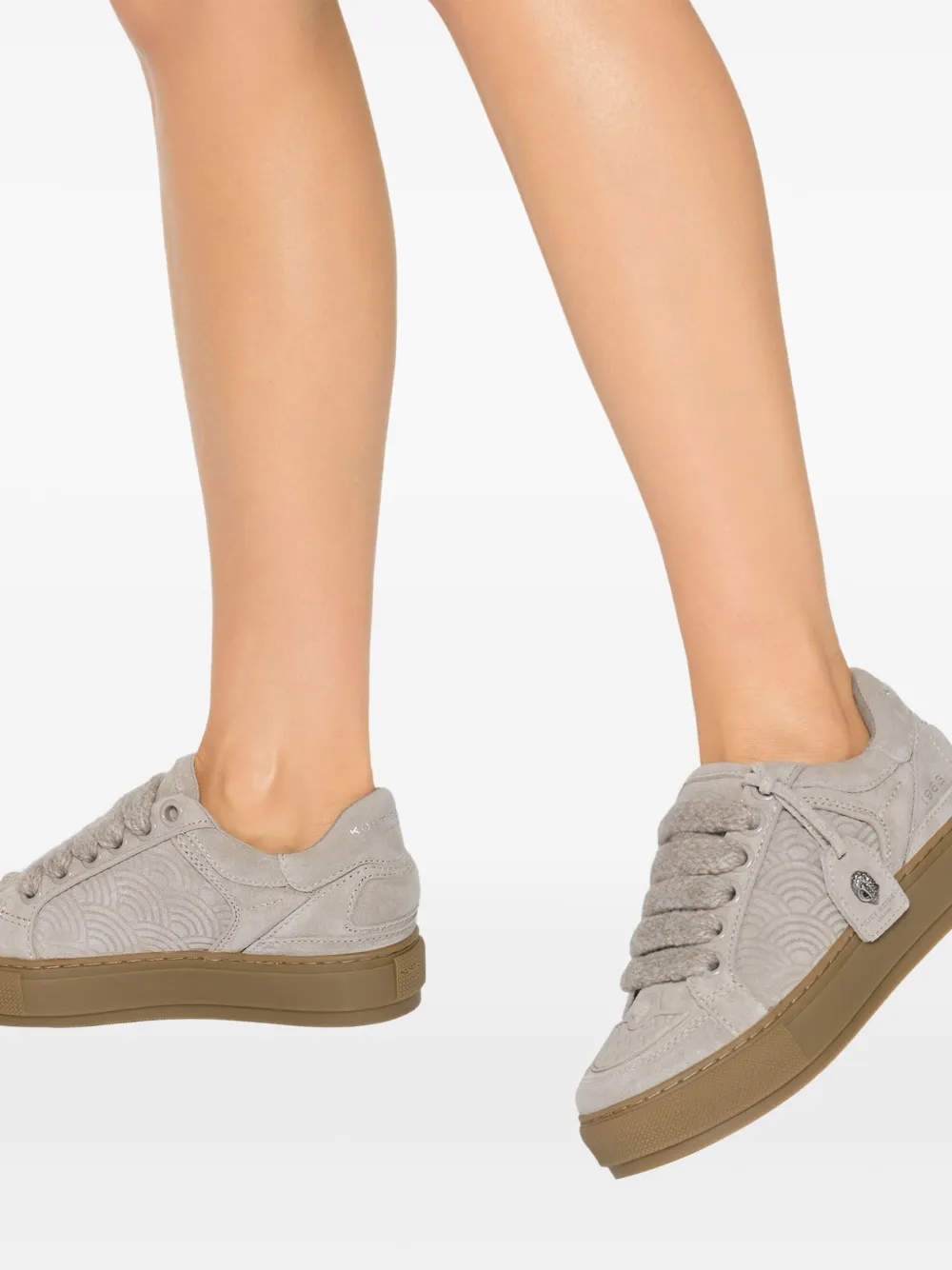 Kurt Geiger London Southbank Tag suède sneakers Grijs
