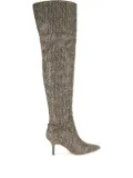 Kurt Geiger London 70mm Mayfair crystal-embellished over-the-knee boots - Neutrals