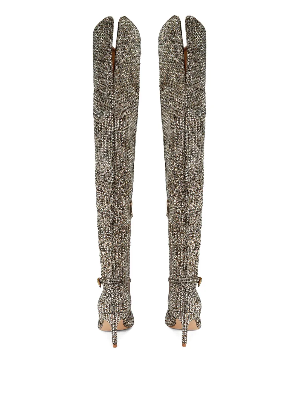 Kurt Geiger London 70 mm Mayfair overknee laarzen verfraaid met kristallen Beige