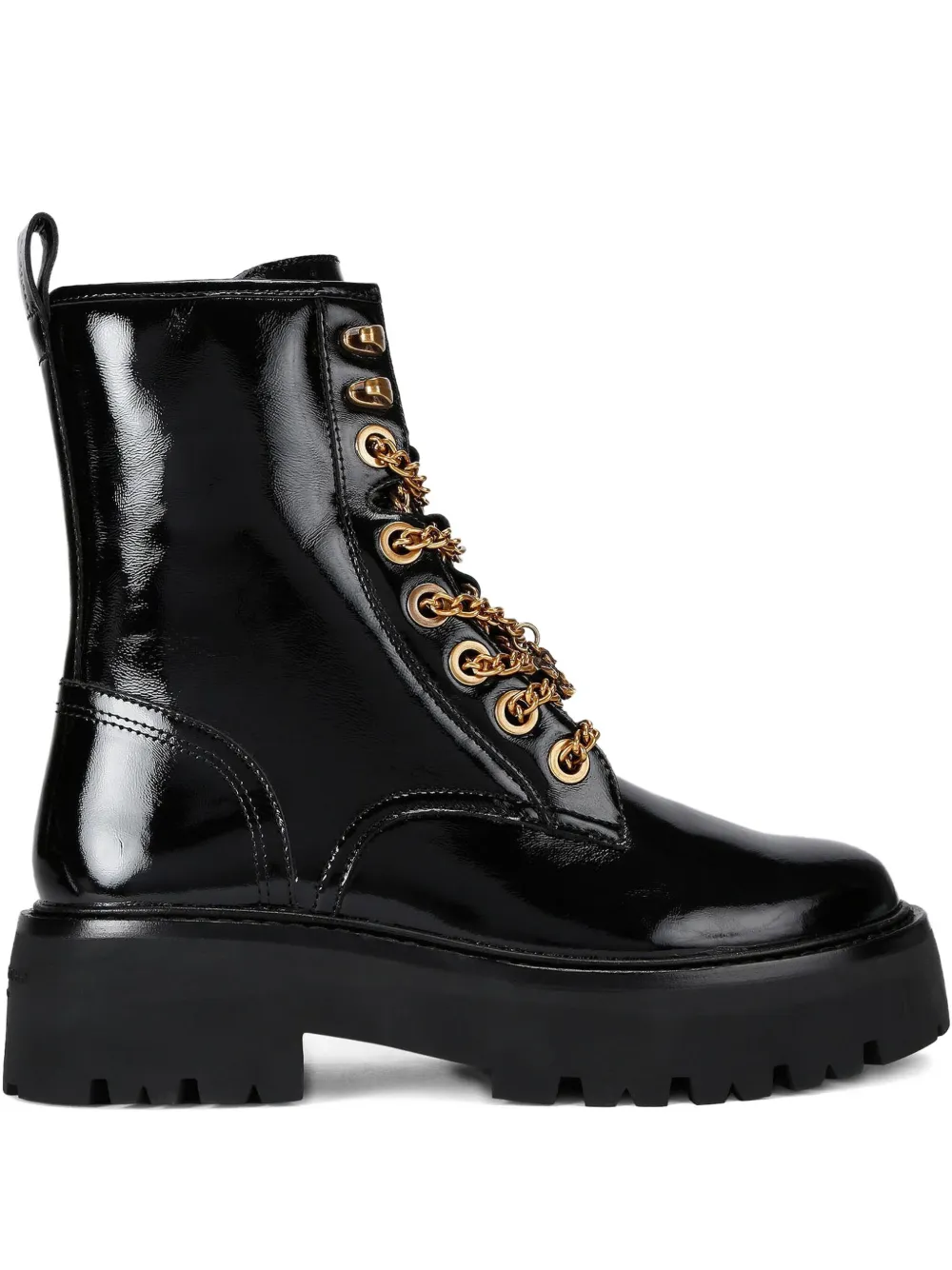 Kurt Geiger London Matilda Charm patent leather boots Black