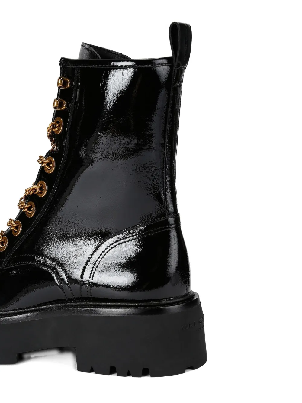 Kurt Geiger London Matilda Charm patent leather boots Black