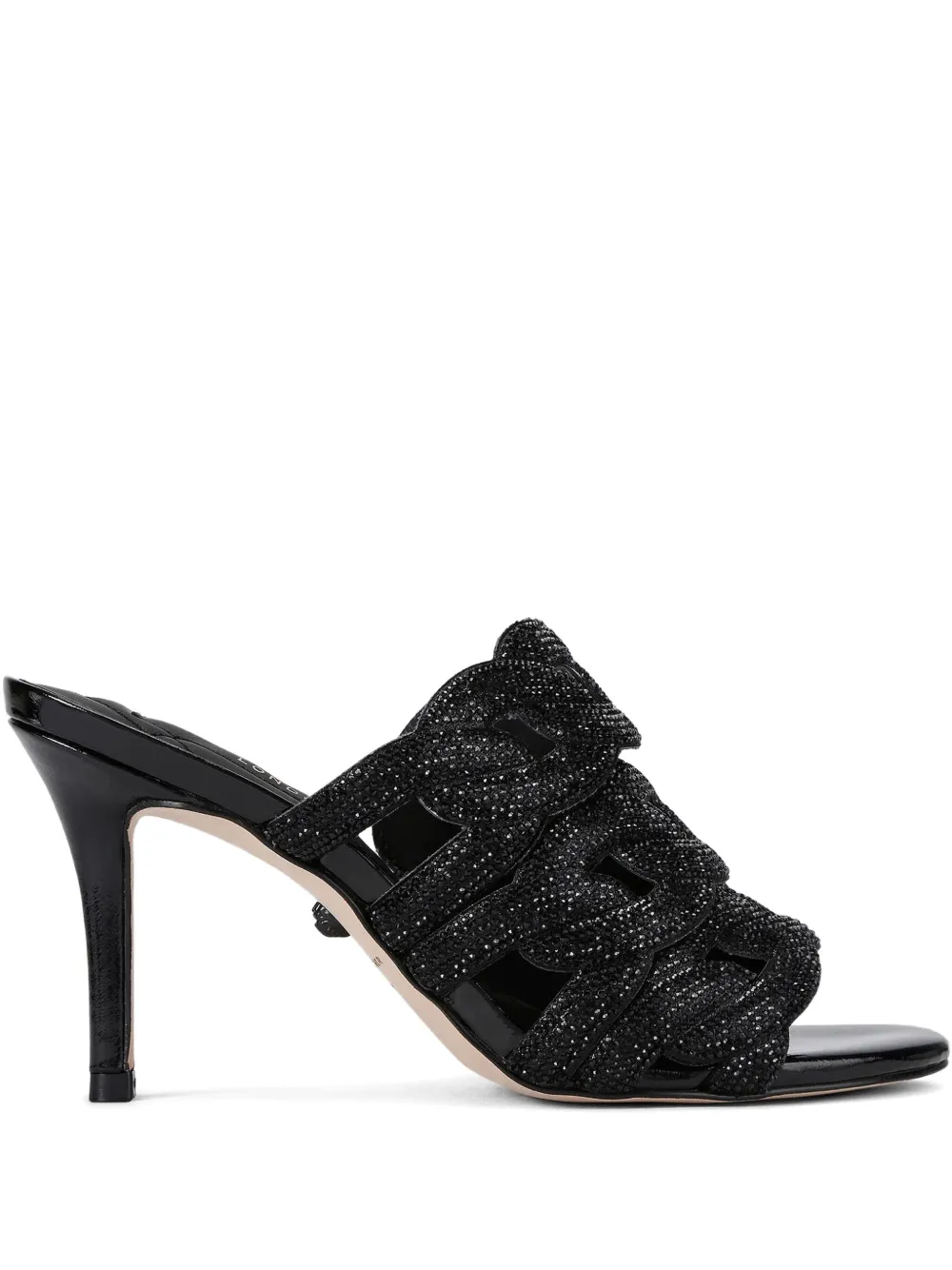 Kurt Geiger London 85 mm sandalen met kristallen ketting Zwart