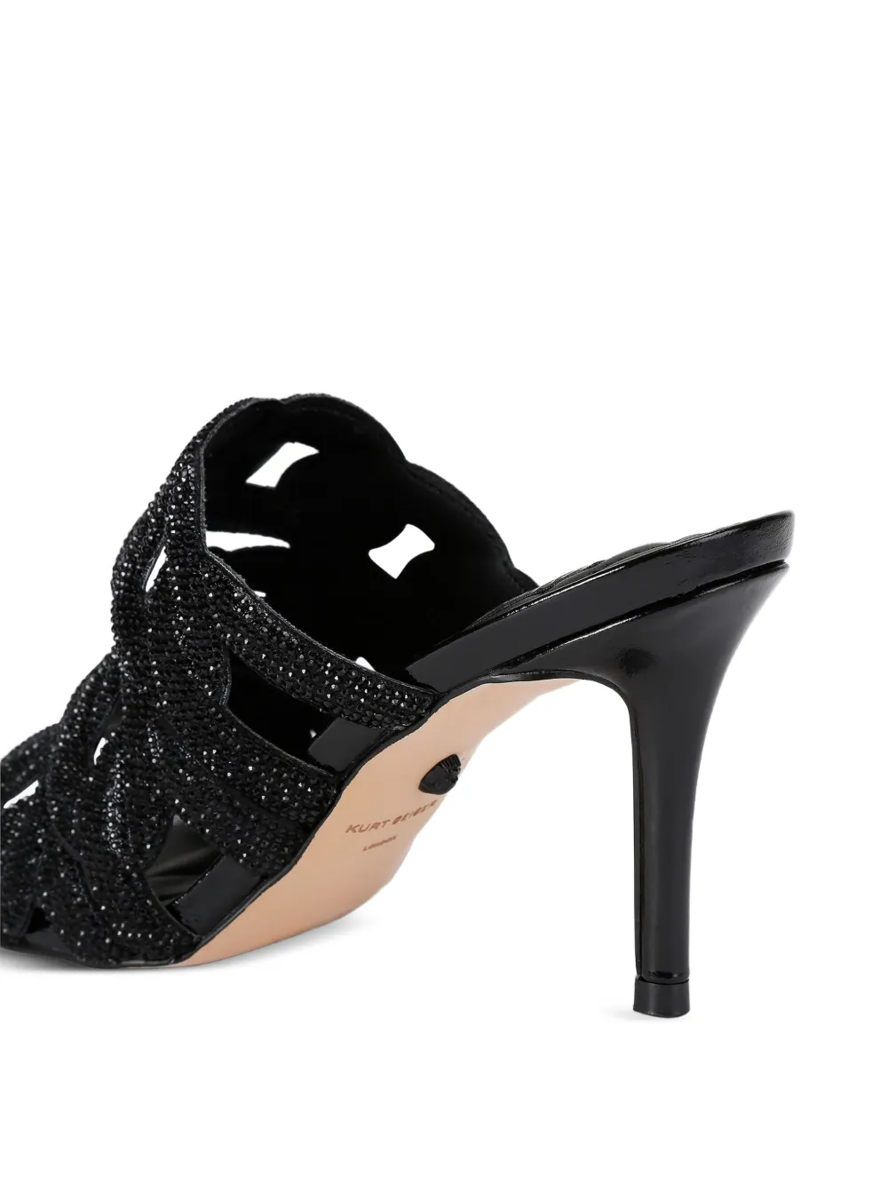 Kurt Geiger London 85 mm sandalen met kristallen ketting Zwart