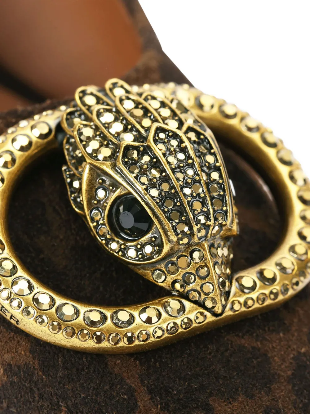 Kurt Geiger London Shoreditch pumps met luipaardprint en plateauzool Bruin