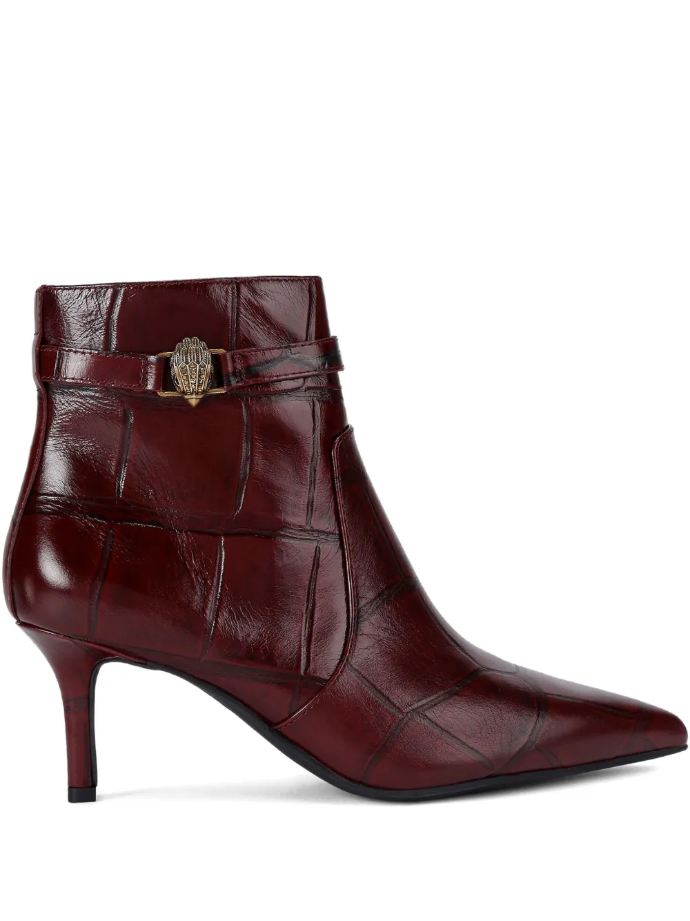 Kurt Geiger London 65mm Kensington croc-embossed boots Red