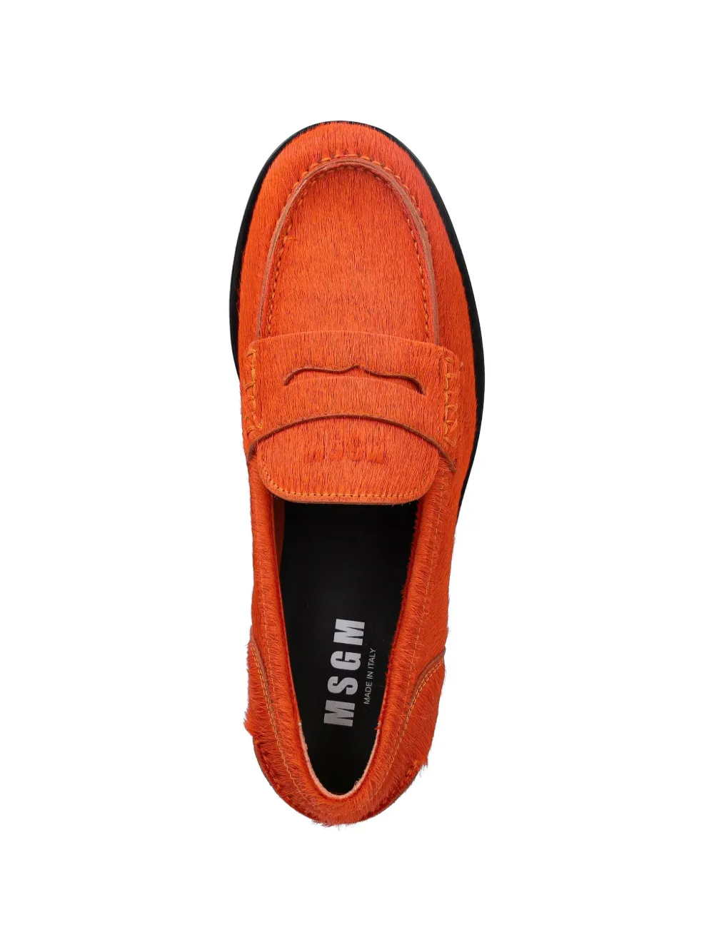 MSGM Leren loafers Oranje