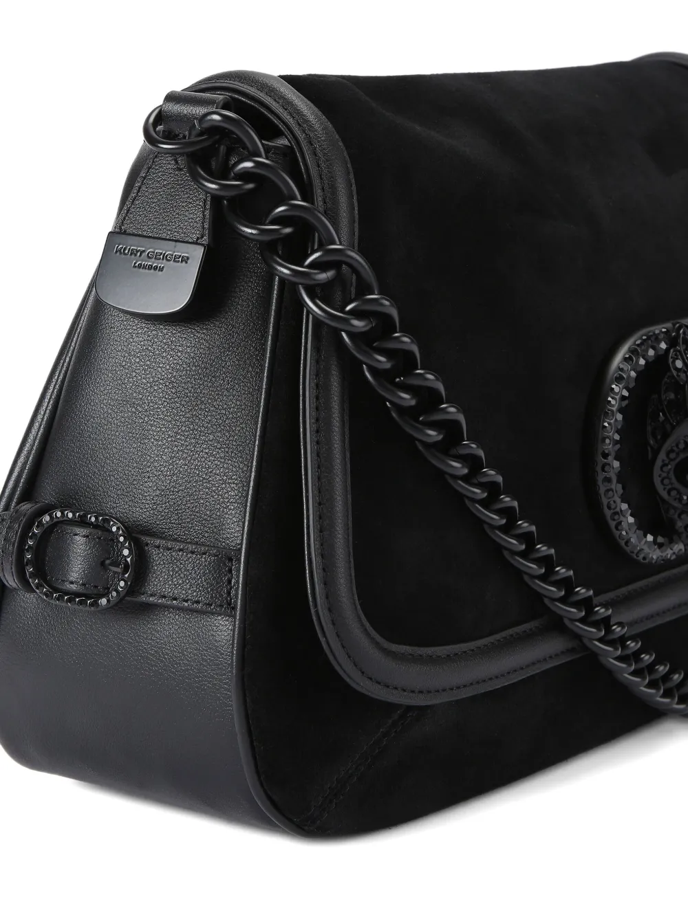 Kurt Geiger London Grote Chelsea shopper verfraaid met kristallen Zwart