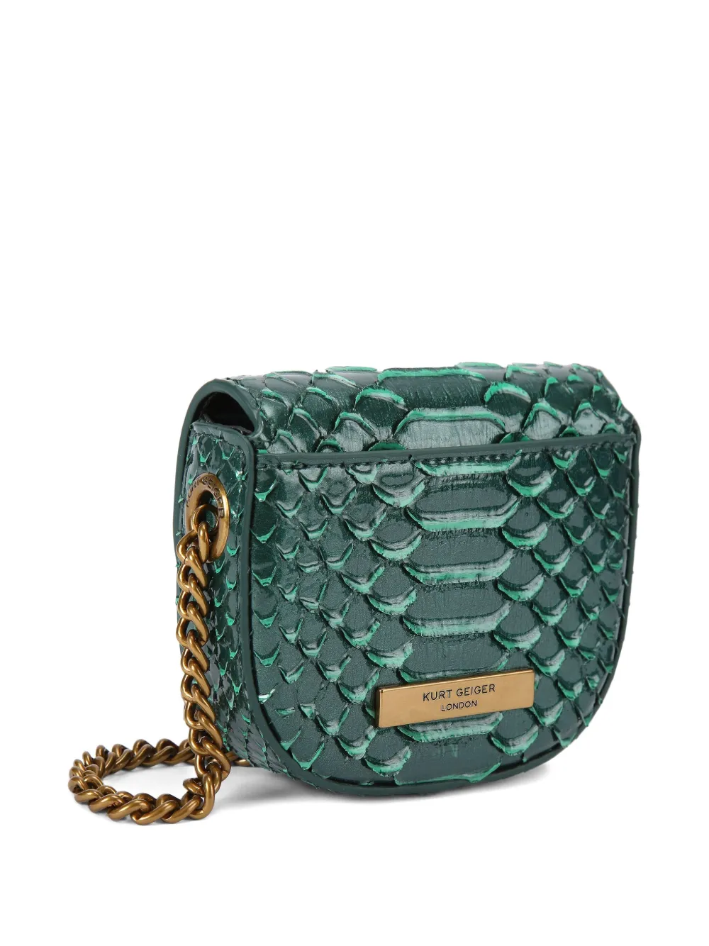 Kurt Geiger Mini Chelsea Eagle-embellioshment Cross Body Bag In Green