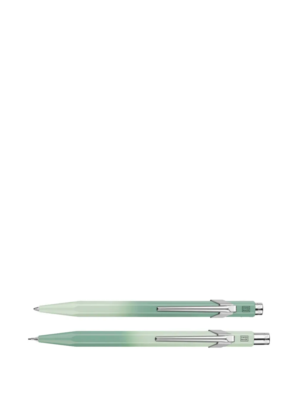 Caran D'ache 849 Ballpoint Pen And Mechanical Pencil Set In Green