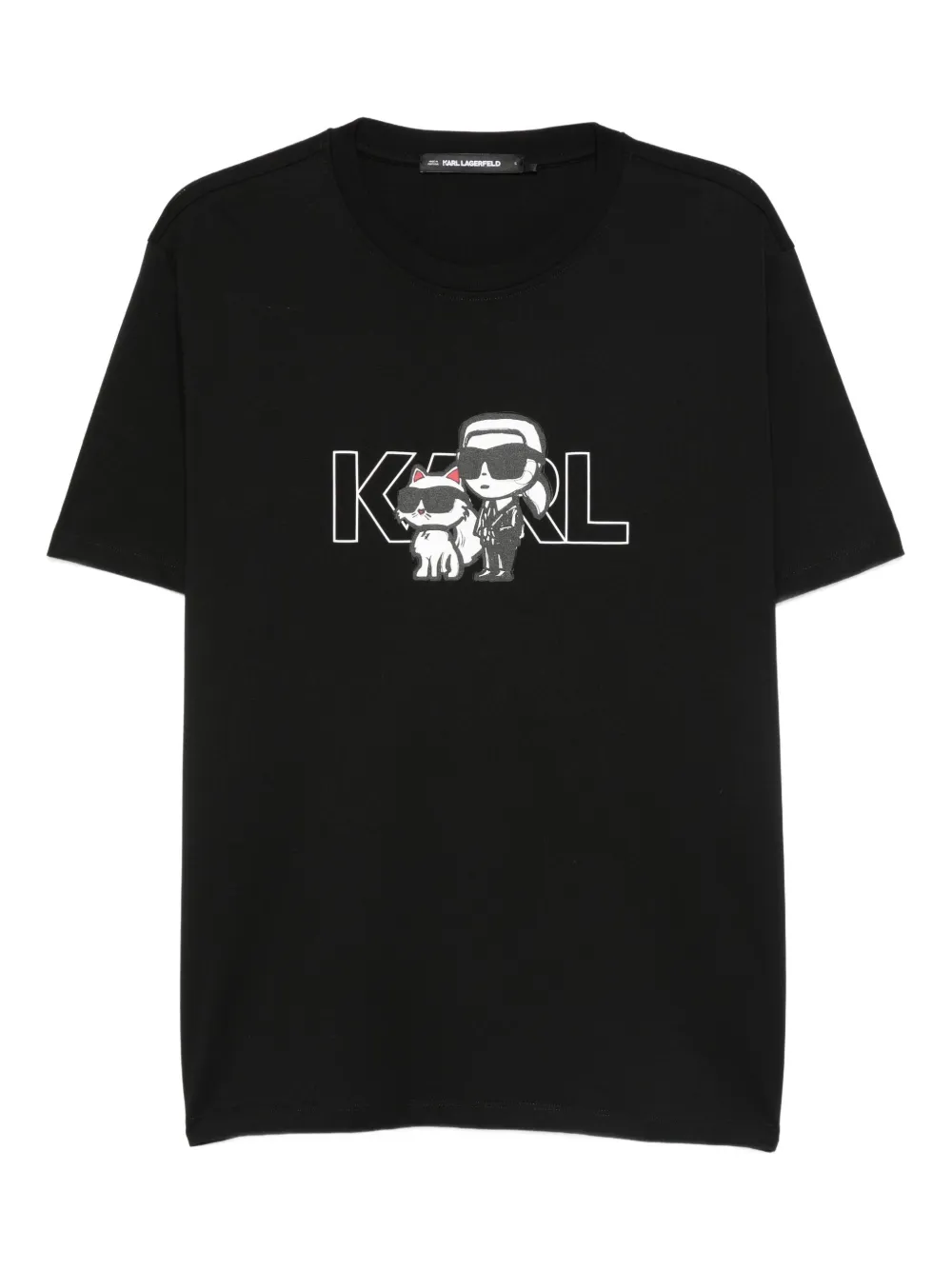 Karl Lagerfeld logo-print T-shirt - Nero