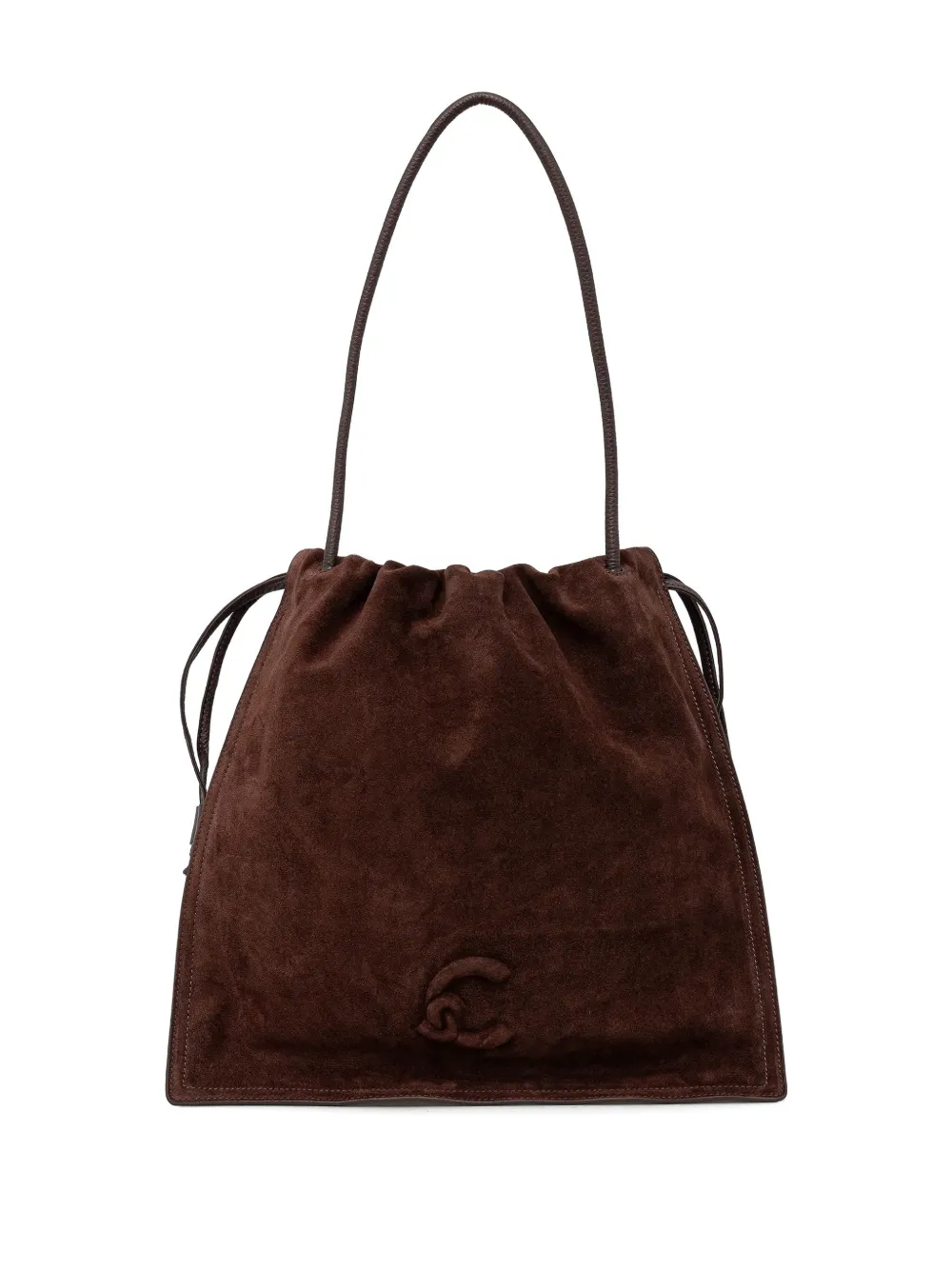 Coccinelle Dulse drawstring logo tote bag - Bruin
